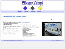 Tablet Screenshot of fliesen-valent.at